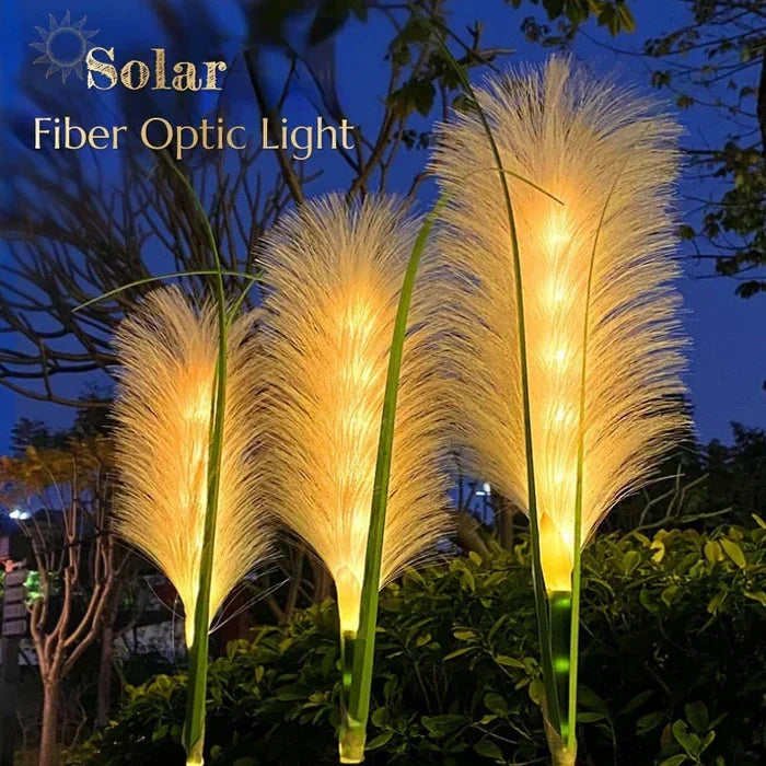 Set of 3 outdoor garden lights with a beautiful wicker design for landscape ambiance.