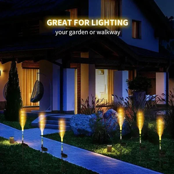 Stylish garden light featuring a unique wicker design, perfect for outdoor decor.