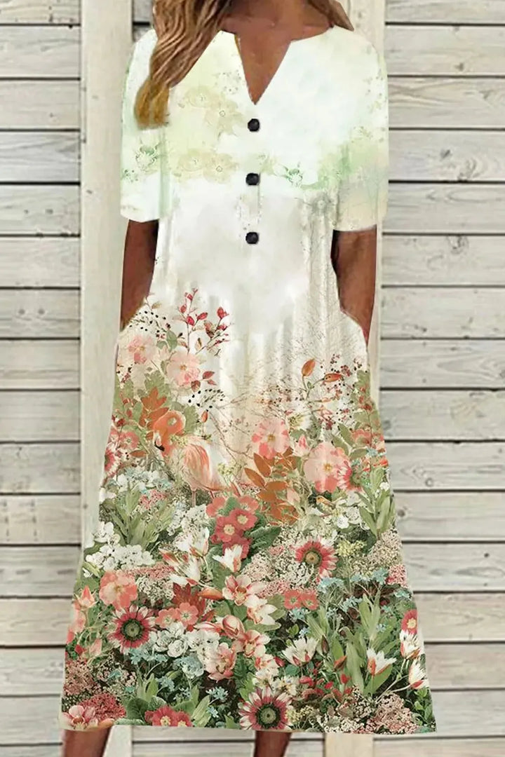 Women's A-line midi dress with belt. Elegant & stylish, this flattering dress defines the waist for a sleek look.