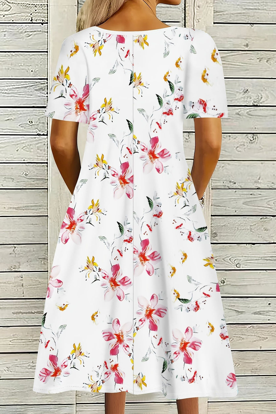 Long-sleeve women's elegant midi dress with belt. Comfortable and sophisticated for fall & winter fashion.