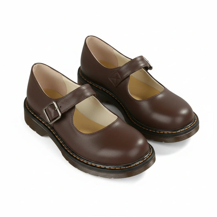 Versatile women's platform Mary Jane heels for modern comfort, featuring a classic round toe and adjustable buckle strap.