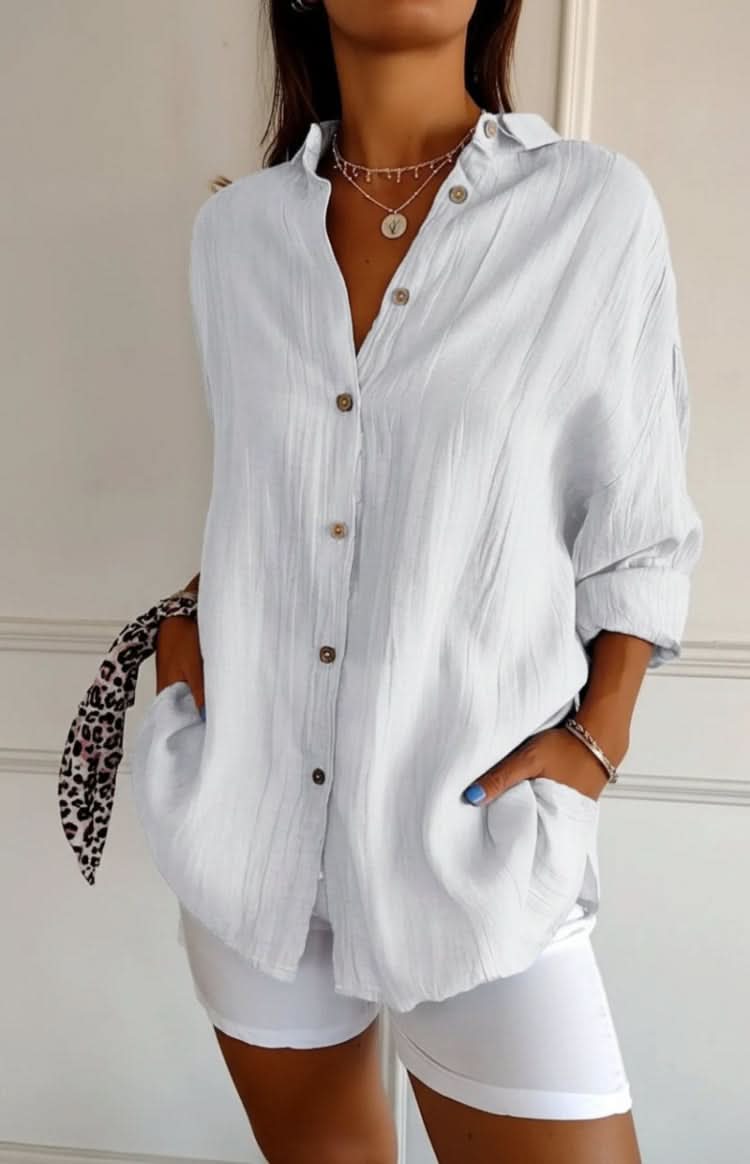 Versatile casual women's blouse for everyday style, offering an elegant and comfortable fashion top.