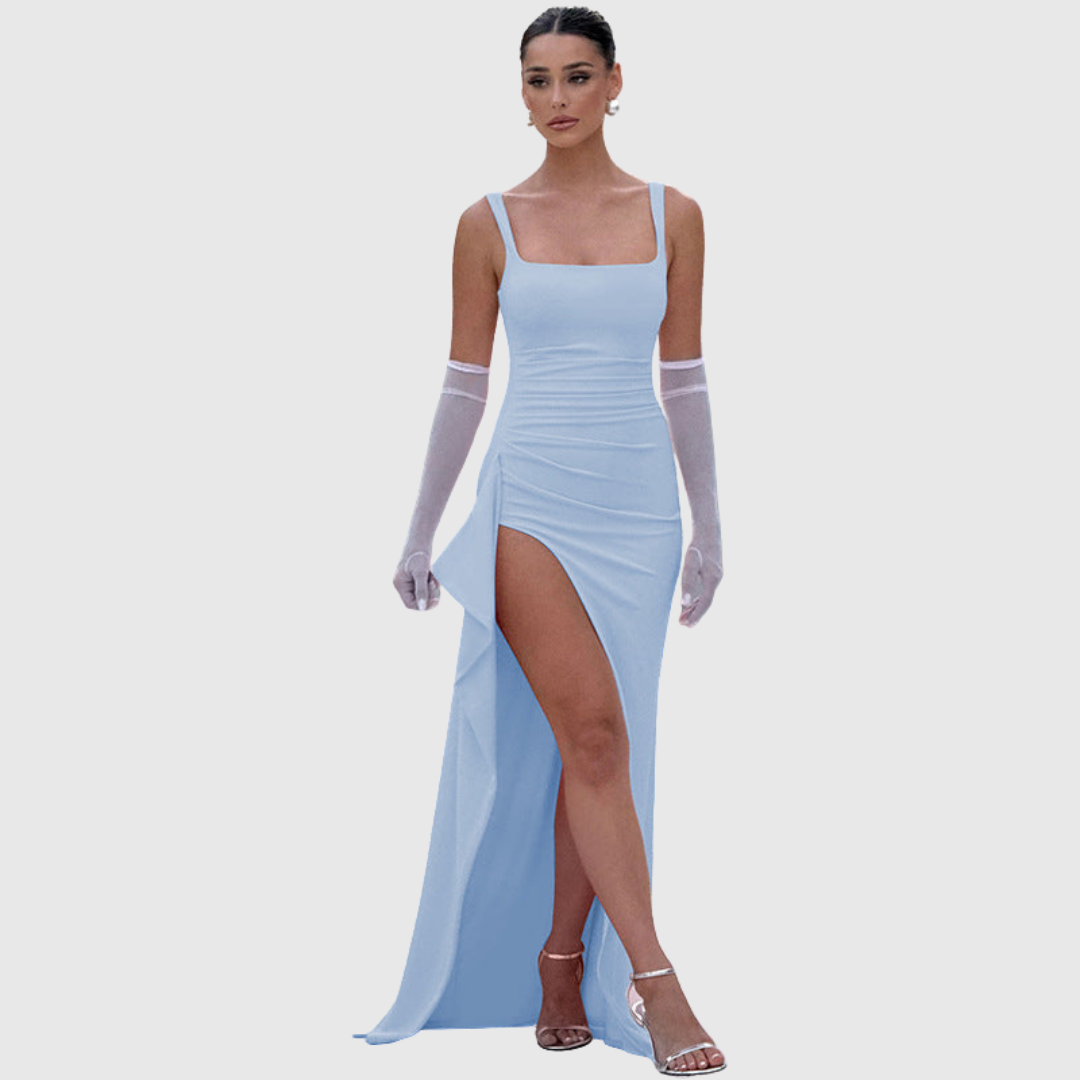 Timeless elegant maxi dress for women, a formal bodycon gown for special occasions.