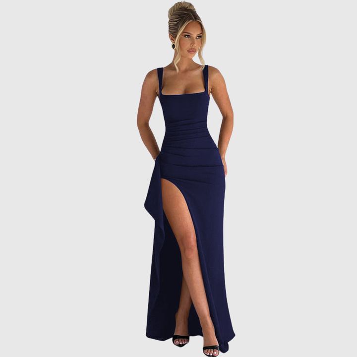 Classy women's bodycon maxi dress, an elegant silhouette for any special occasion.