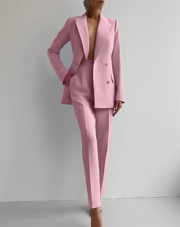 Professional women's business suit, a classy 2-piece set for formal office wear and workwear fashion.