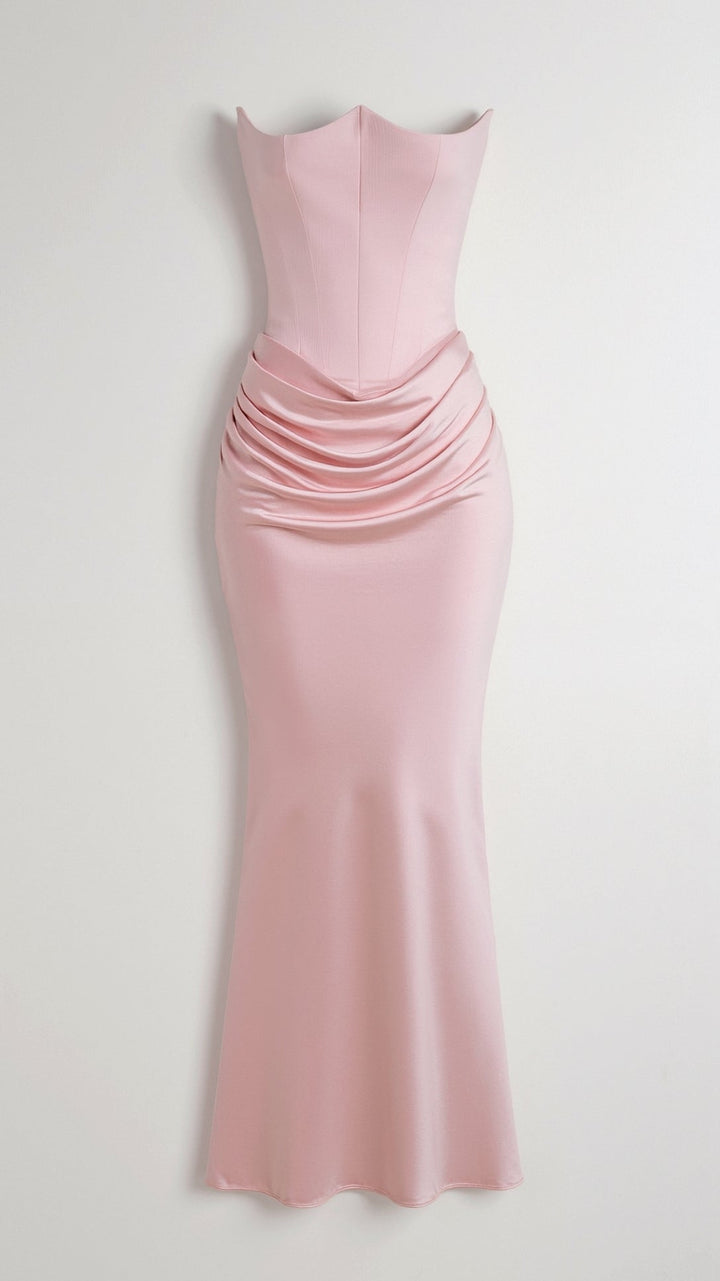 Plus-size column maxi dress for women, offering a comfortable and stylish wedding guest option