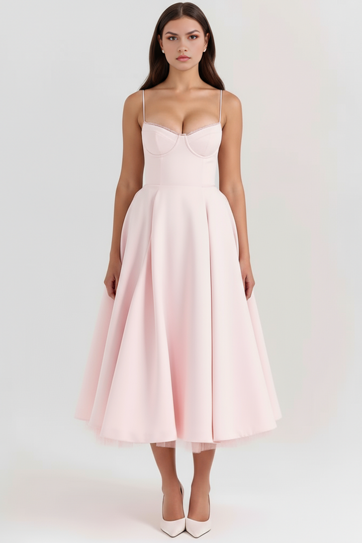 Chic Women's Enchanting Grace midi dress, perfect for special occasions, parties & events.
