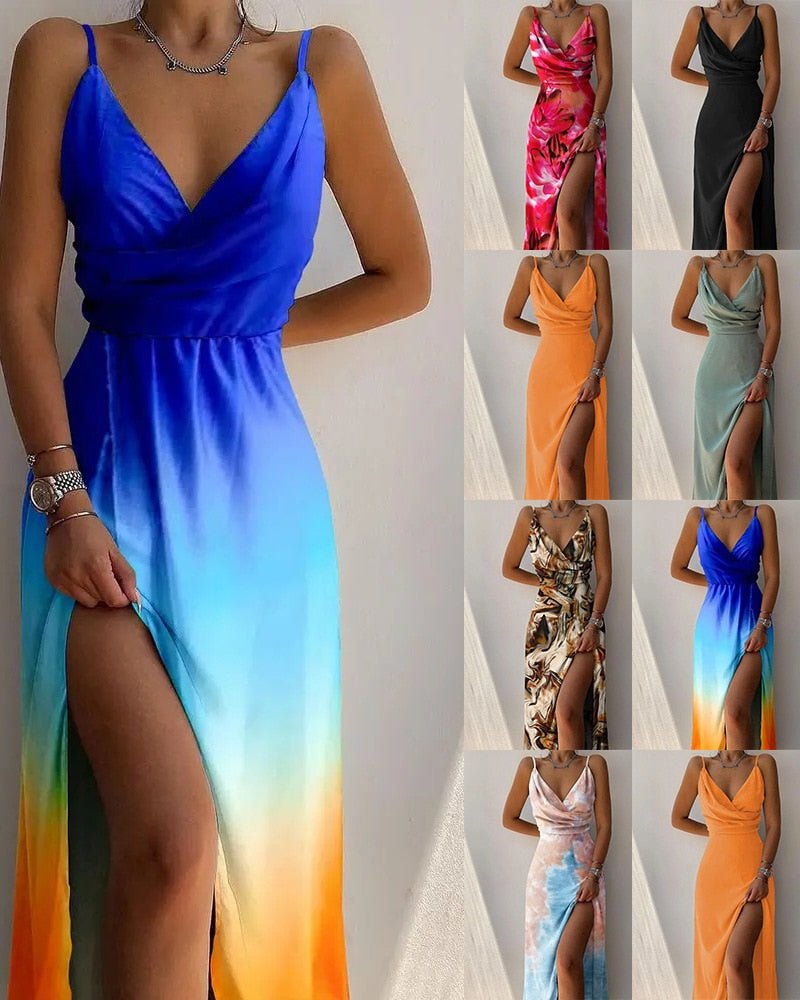 Modern women's sleeveless fitted midi dress. Versatile formalwear, great for evening parties & elegant events.