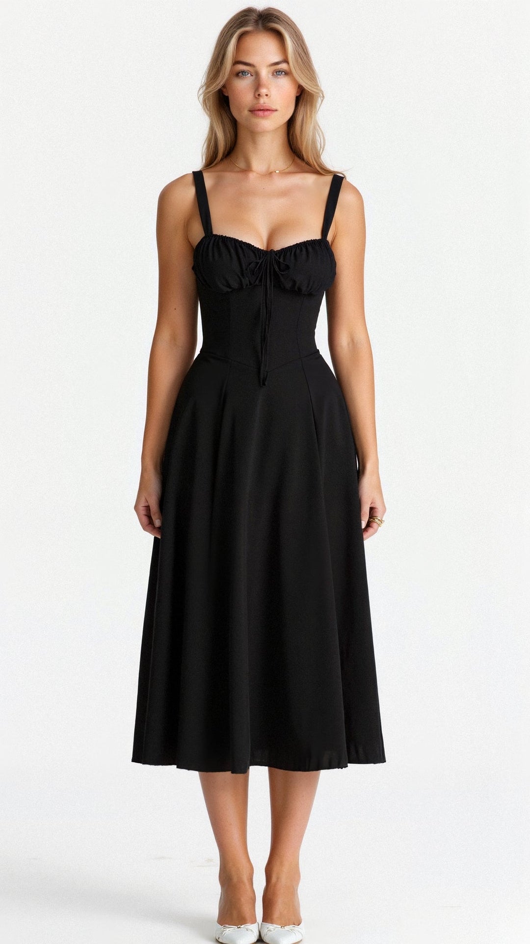 Gorgeous floral print corset midi dress for women, ideal for elegant evening events or summer parties.
