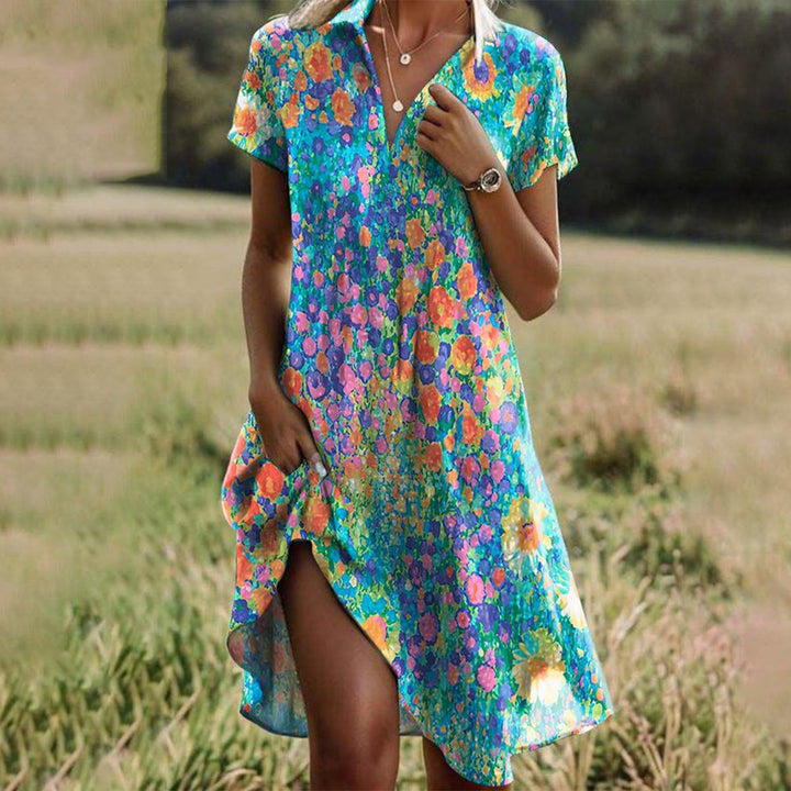 Stylish floral summer midi dress for women. Sleeveless & breezy, ideal for elegant casual wear, beach, parties or vacation.