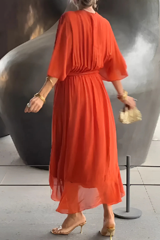 Versatile women's elegant flowing maxi dress, a chic long dress perfect for evening, formal, or summer occasion wear.