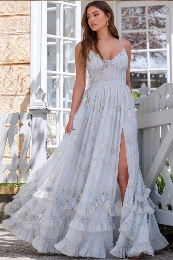 Beautiful flowing maxi dress, a sophisticated women's formal gown for evening wear and special events.