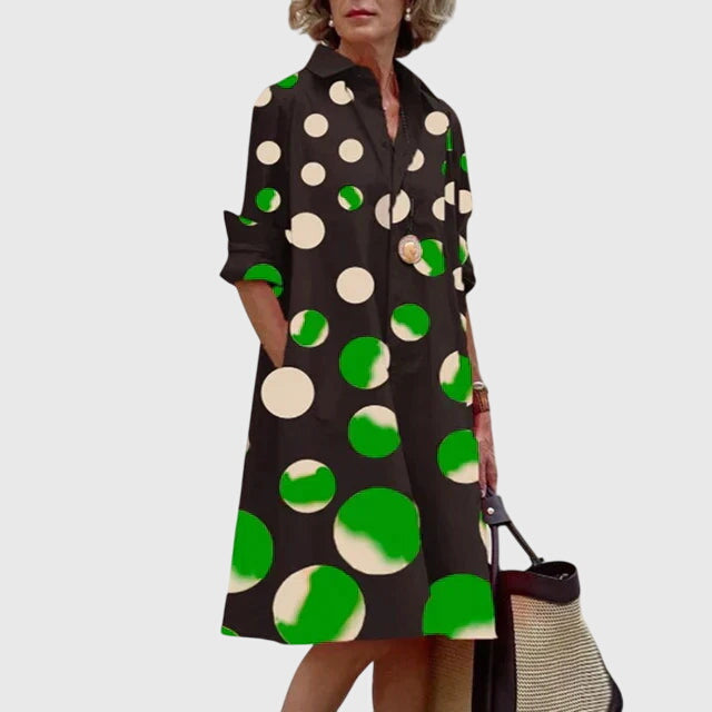 Comfortable & stylish women's flowy dress with pockets, perfect for versatile daily fashion.
