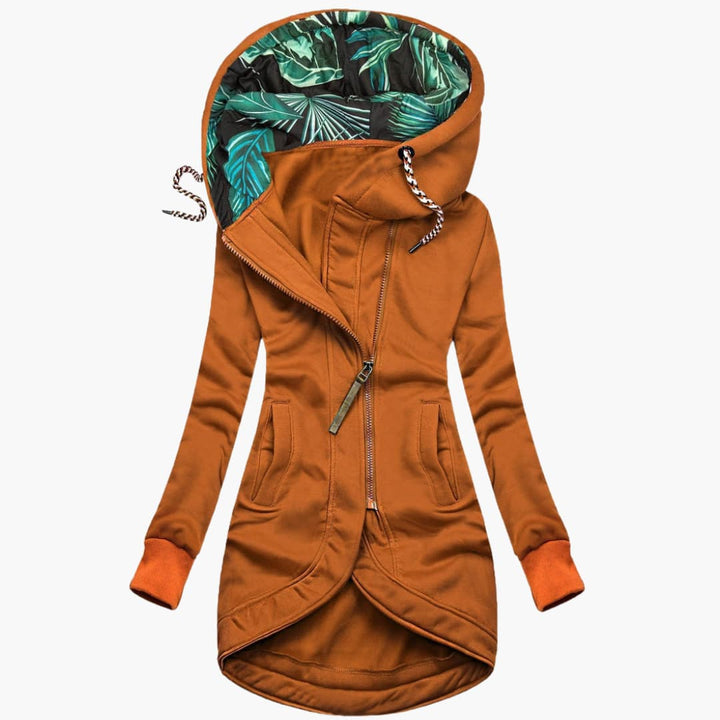 Ladies warm & chic insulated winter jacket. Cozy, stylish outerwear for cold weather protection. Everyday elegance.