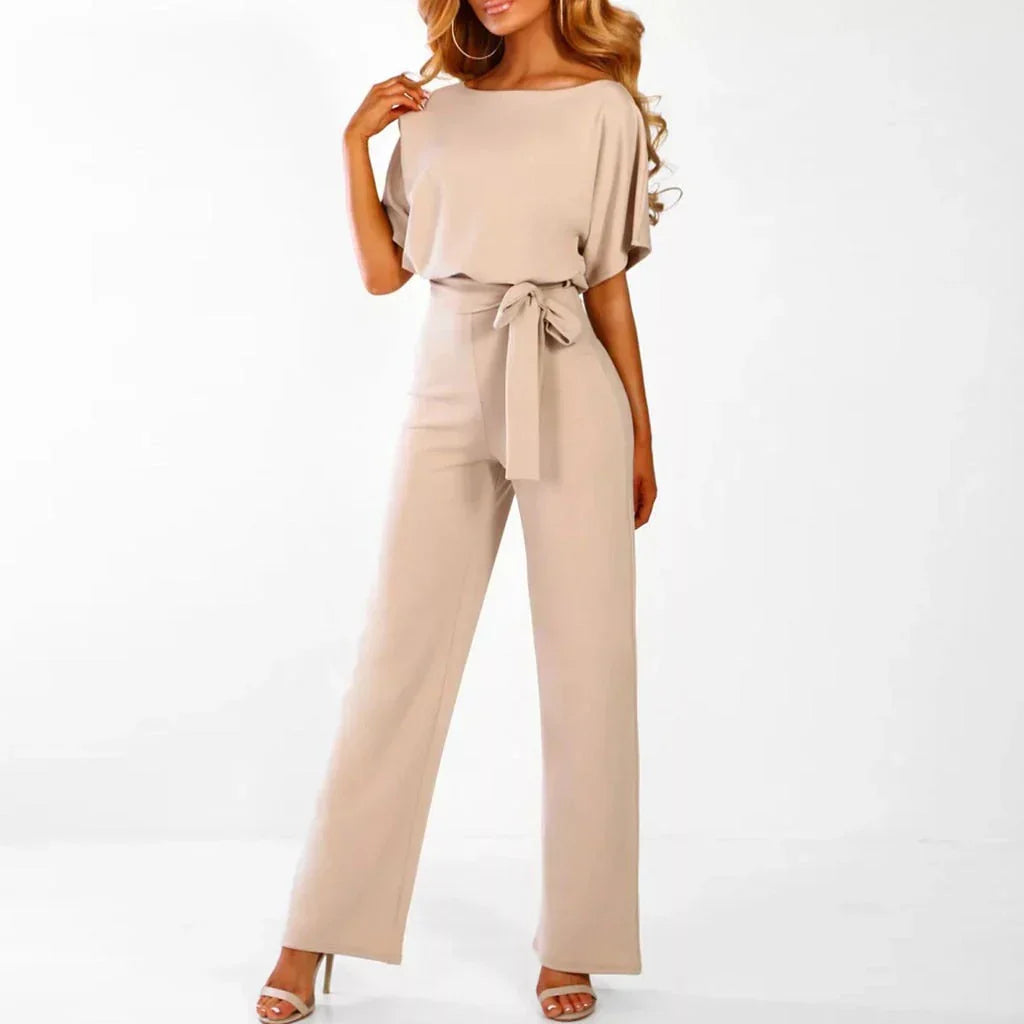 Formal wear women's jumpsuit, accentuating a slim waist for a sophisticated and flattering look.