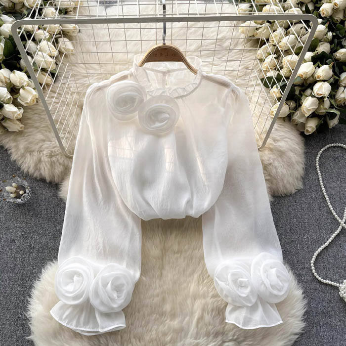 Relaxed fit elegant women's top. This comfortable long sleeve blouse is perfect for spring office & casual styles.