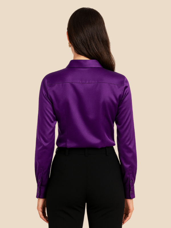 Women's long sleeve button blouse, ideal for a smart office look or a casual outing.
