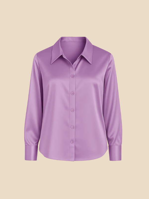 Casual women's long sleeve button blouse, bringing chic style to everyday fashion.