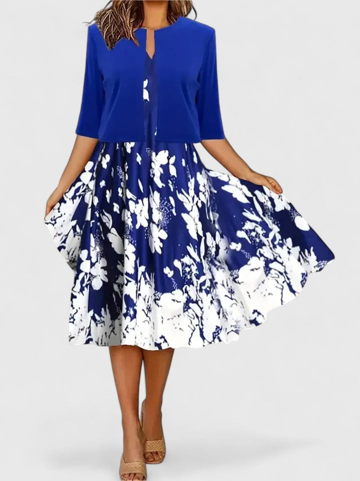 Sophisticated occasion midi dress, elegant women's fashion for special events.
