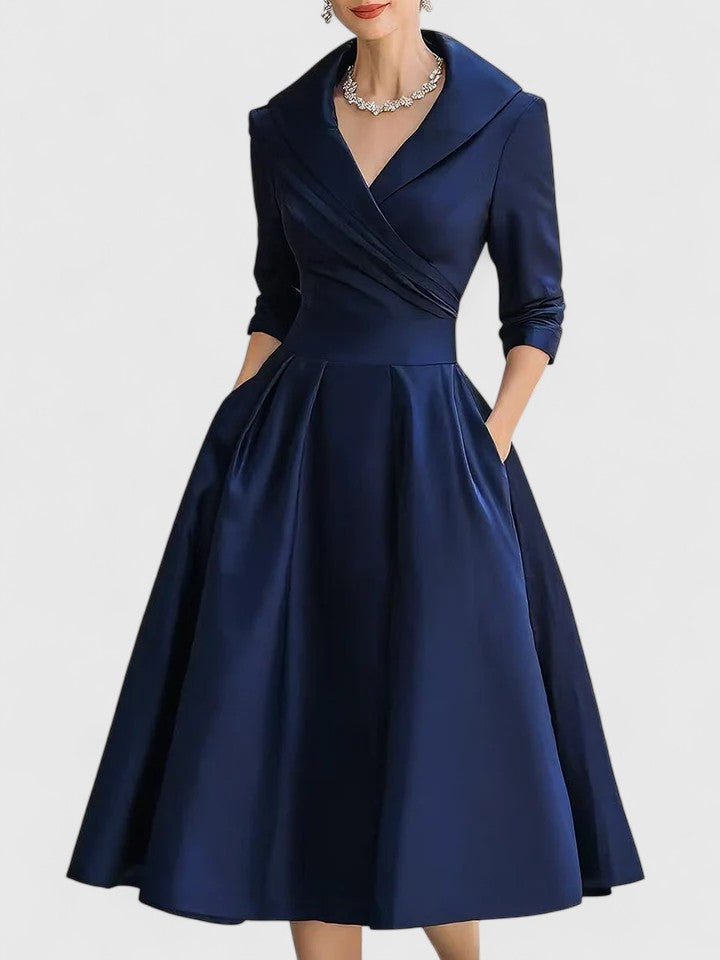 Versatile women's midi dress. Elegant and stylish, perfect for cocktail, party, or evening wear, a timeless classic.