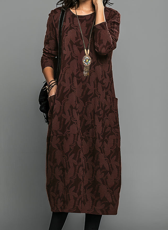Women's elegant midi dress with a flattering fit for weddings, parties, or formal occasions.
