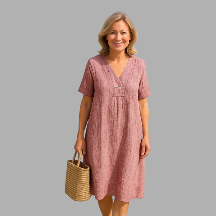 Flattering midi dress for women, perfect for cocktail parties and evening events, chic style.
