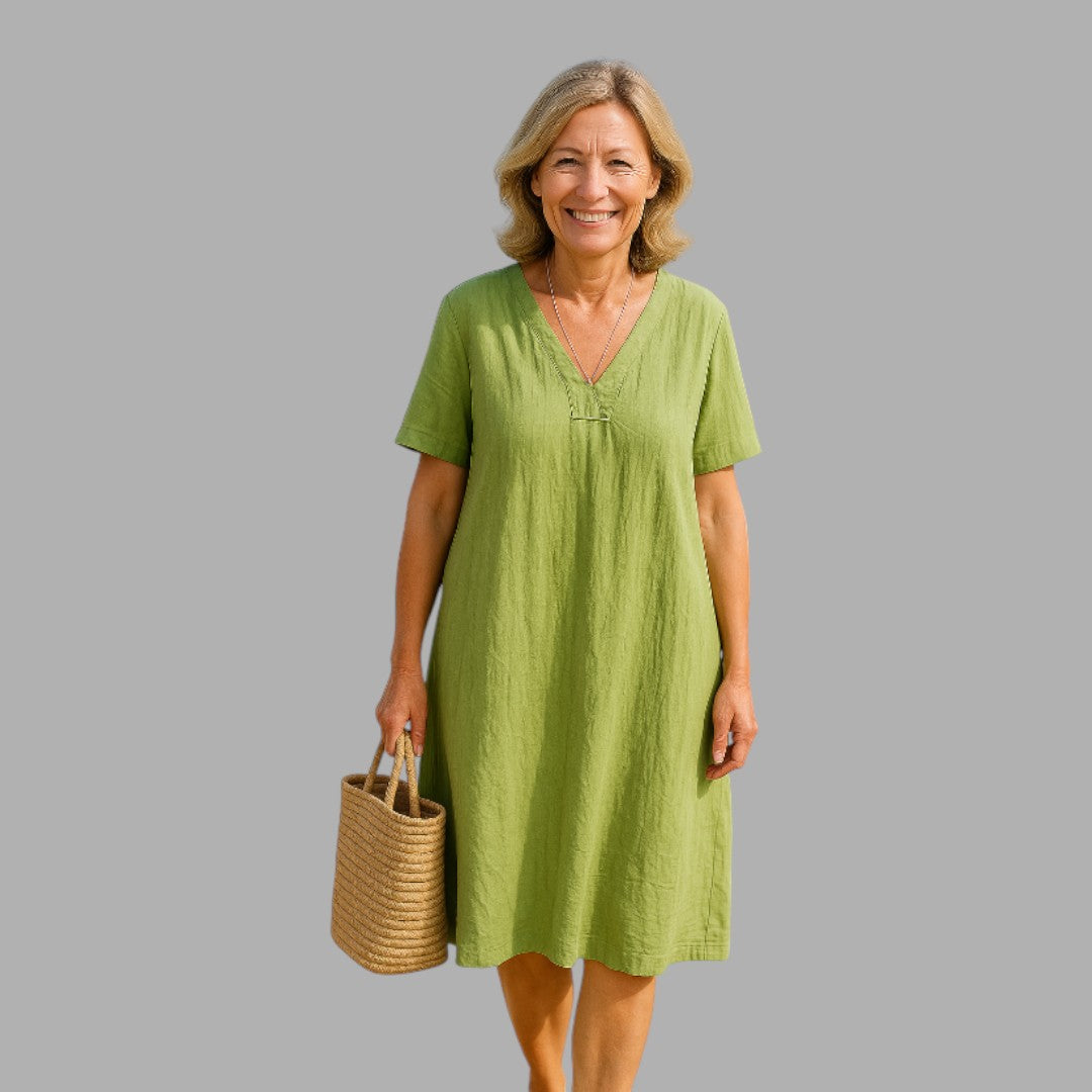 Sophisticated long midi dress, comfortable and elegant for any special occasion.