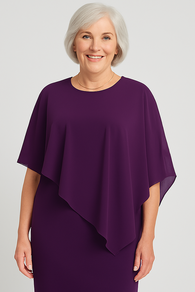Elegant women's pleated midi dress, perfect for formal occasions & evening parties. Sophisticated classic style.