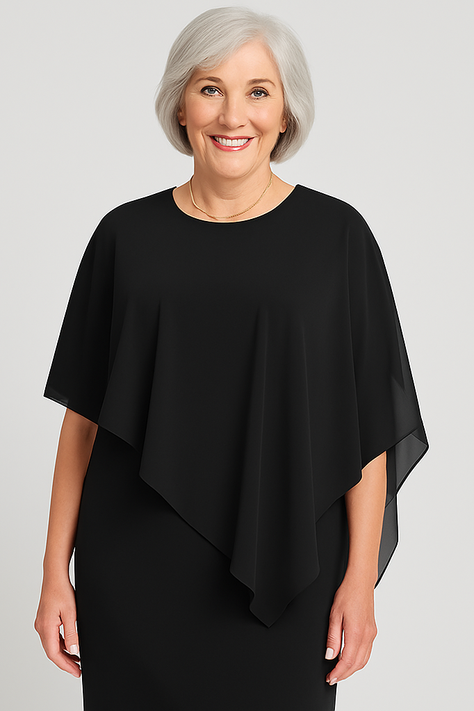 Feminine pleated midi dress for women, ideal as a cocktail or party dress. Features a sophisticated, flowing skirt.