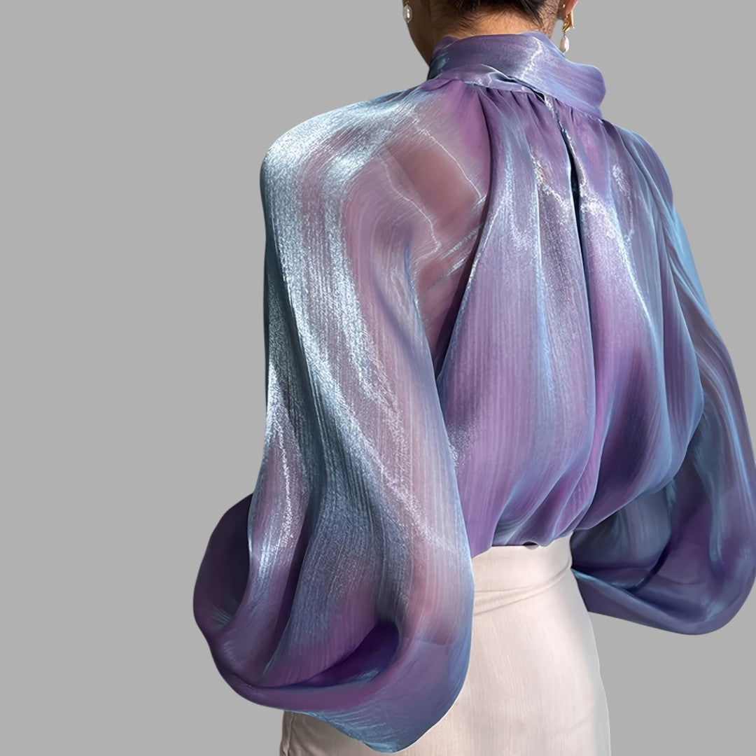 Versatile women's puff sleeve top, comfortable and stylish for both casual wear and officewear.
