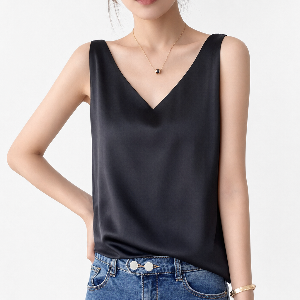 Breezy women's sleeveless top, ideal for summer fashion and relaxed casual wear.