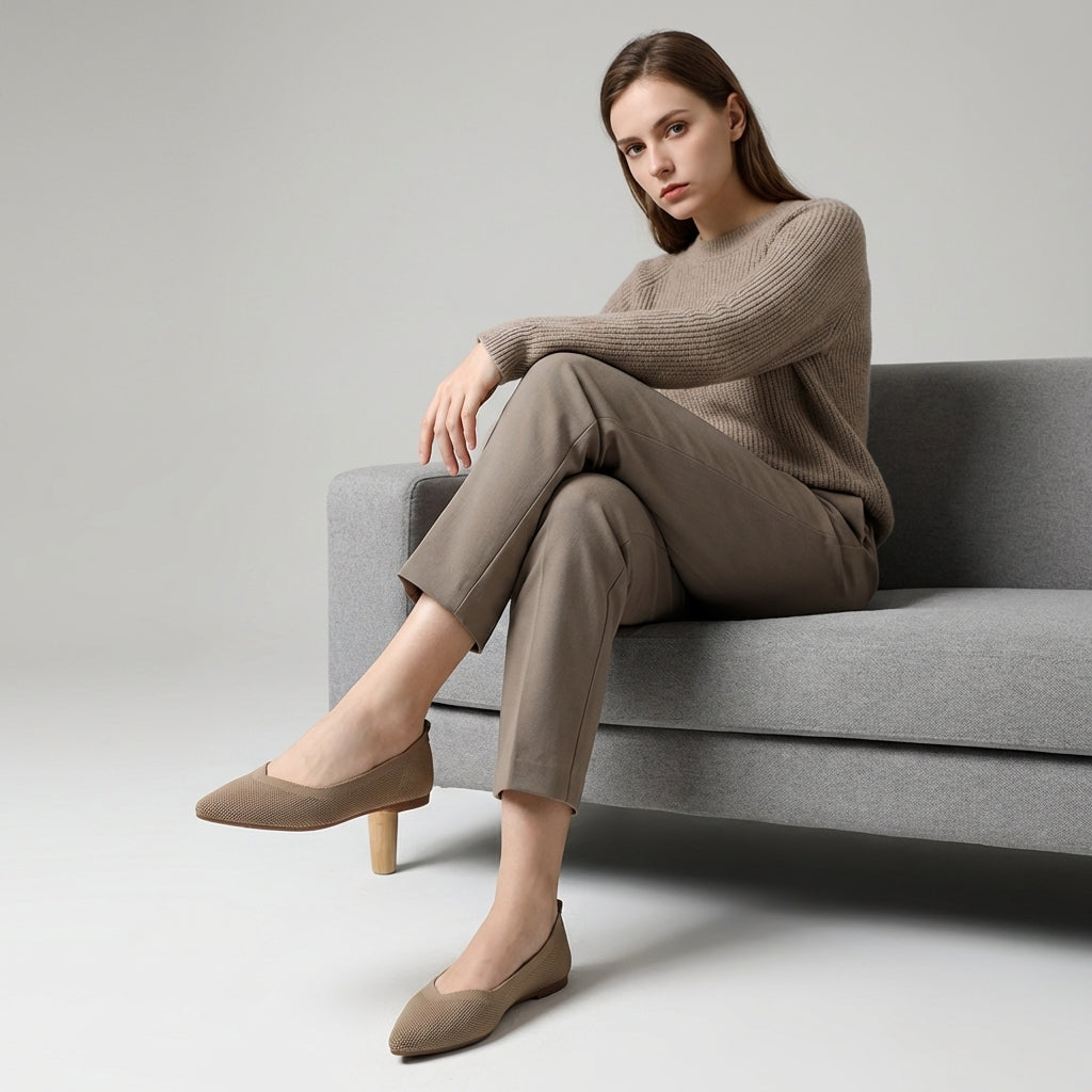 Versatile round-toe slip-on flats, perfect women's casual shoes for spring/summer.