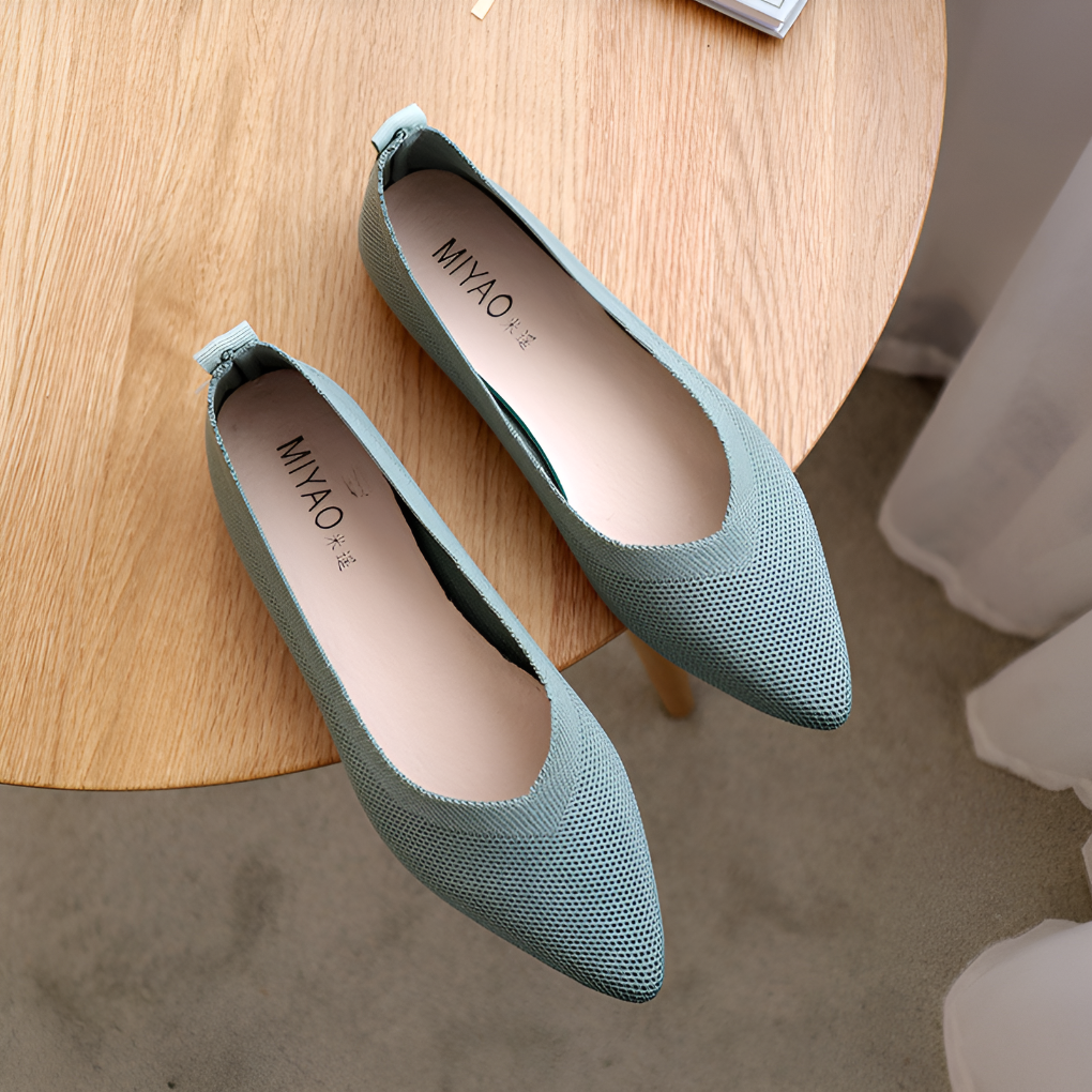 Comfortable slip-on ballerina flats for women, ideal for casual everyday wear.