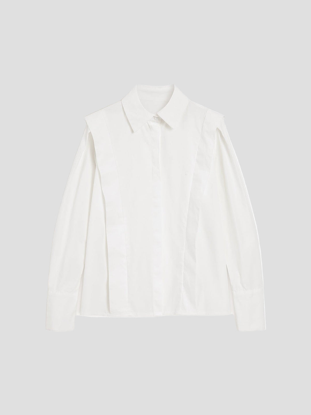 Women's elegant square neck button-down long sleeve shirt, a versatile and classic blouse for all occasions.