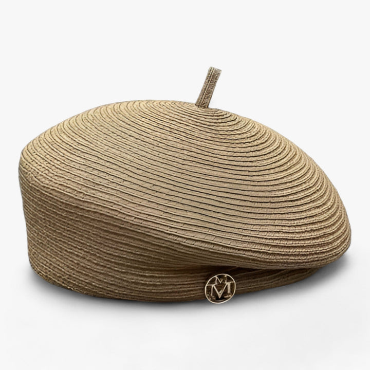 Classic women's straw fedora with a wide brim, ideal sun hat for elegant summer style & ultimate sun protection.