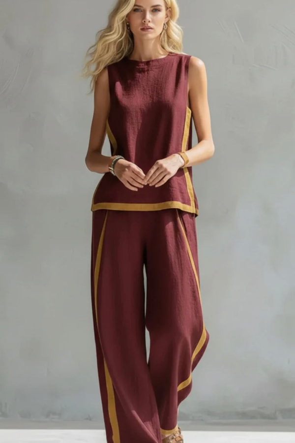 Full length view of a Women's Matching Co-Ord Set, offering an elegant two-piece outfit for summer fashion.