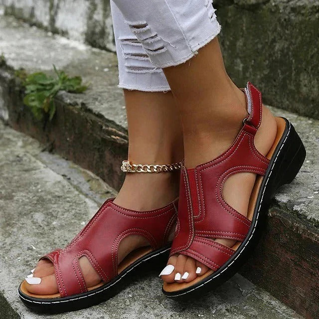 Comfortable women's wedge sandals, ideal elegant footwear for casual wear & summer walks with arch support.
