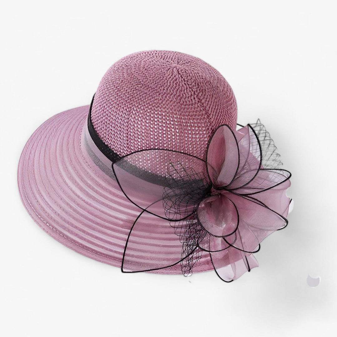 Classic elegant wide brim sun hat for women. Essential summer accessory for stylish sun protection.