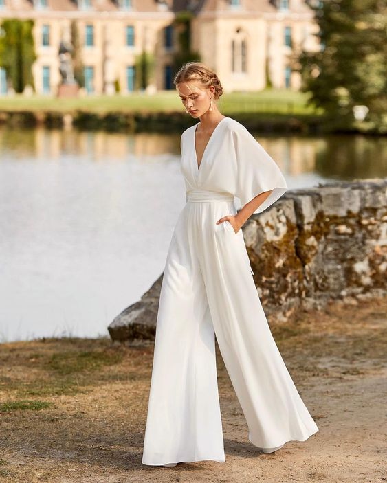 Elegant women's wide leg jumpsuit for evening events, perfect for parties & formal occasions.