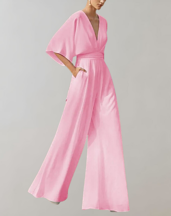 Versatile women's wide leg jumpsuit, ideal for evening events, parties, and formal occasions.