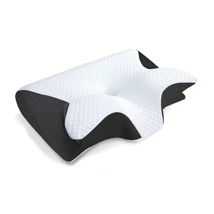 Ergonomic memory foam cervical pillow for neck & spine relief. Ideal for all sleeping positions & pain relief.