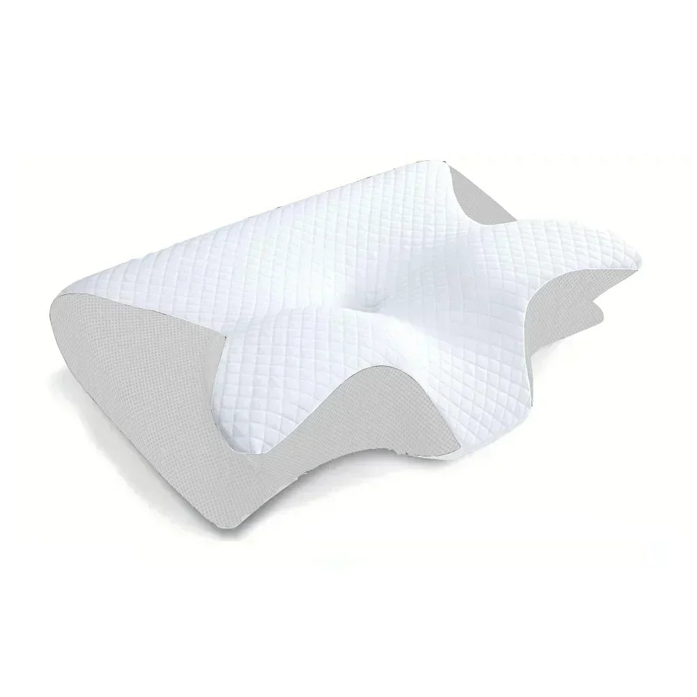 Premium memory foam cervical pillow with ergonomic contour, excellent for neck & back pain relief. Orthopedic.