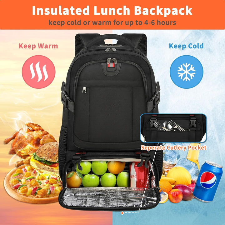 Spacious extra-large travel backpack for men & women, featuring USB port & multiple compartments.