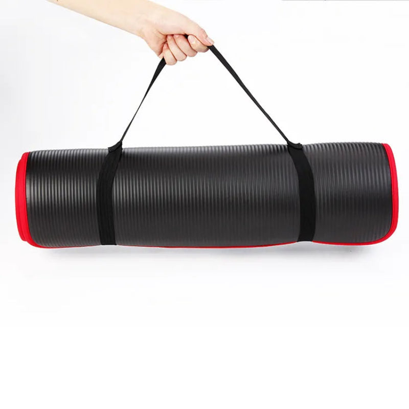 Non-slip Pilates & exercise mat, extra thick for superior comfort & joint protection during any workout.