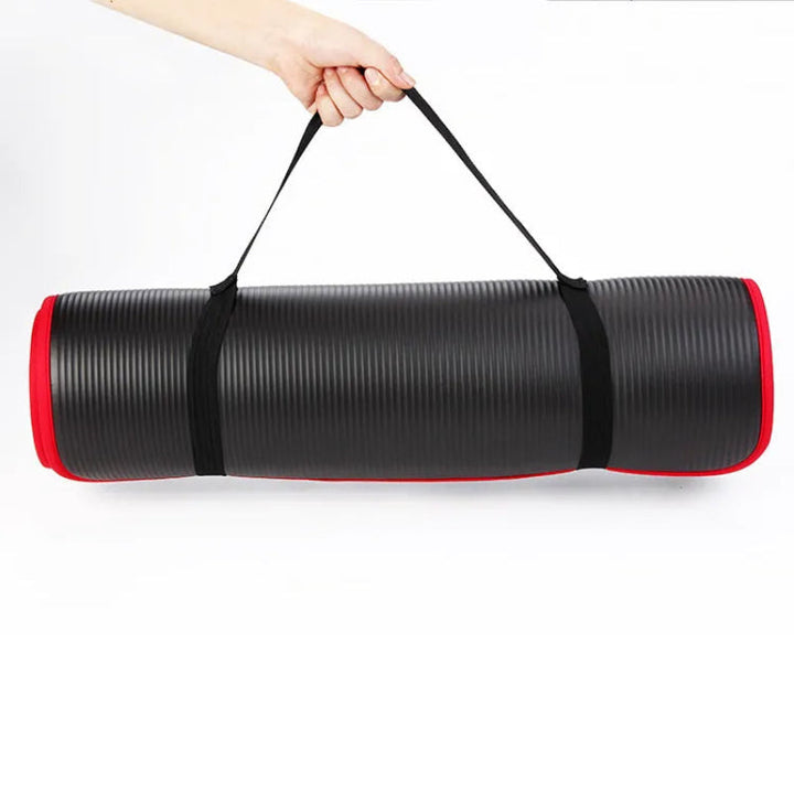 Non-slip Pilates & exercise mat, extra thick for superior comfort & joint protection during any workout.