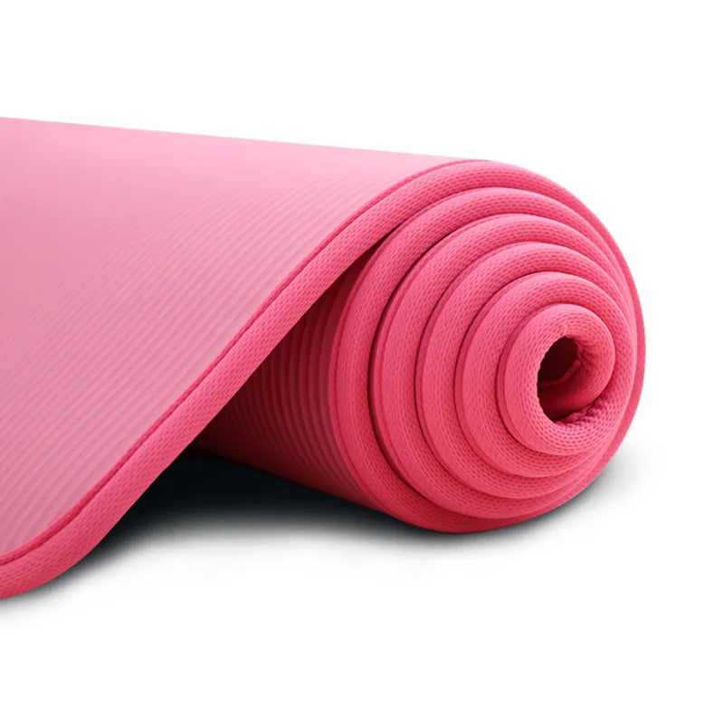 Durable, extra thick yoga mat; non-slip fitness gear for comfortable home gym workouts & joint support.