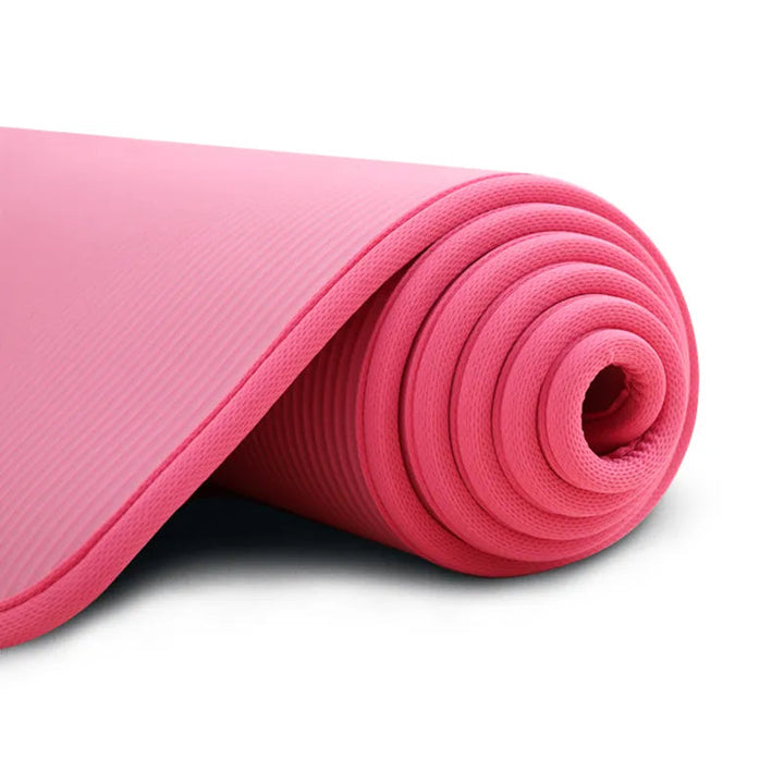 Durable, extra thick yoga mat; non-slip fitness gear for comfortable home gym workouts & joint support.