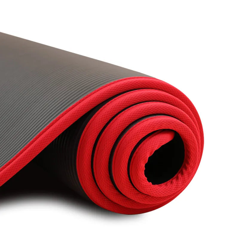 Premium extra thick yoga & exercise mat with non-slip grip for ultimate comfort & stability during workouts.