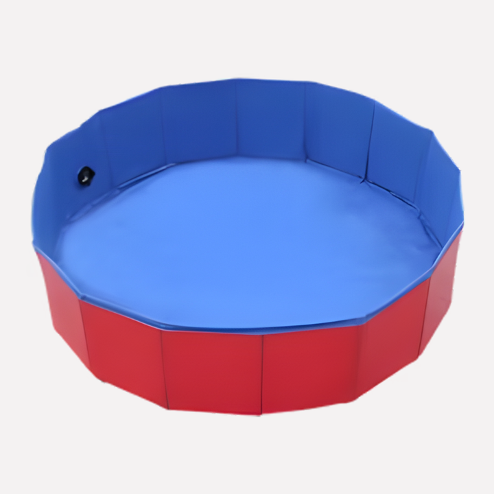 Easy-storage foldable dog pool for safe pet bathing & summer play. Durable, anti-slip base for all dog sizes.