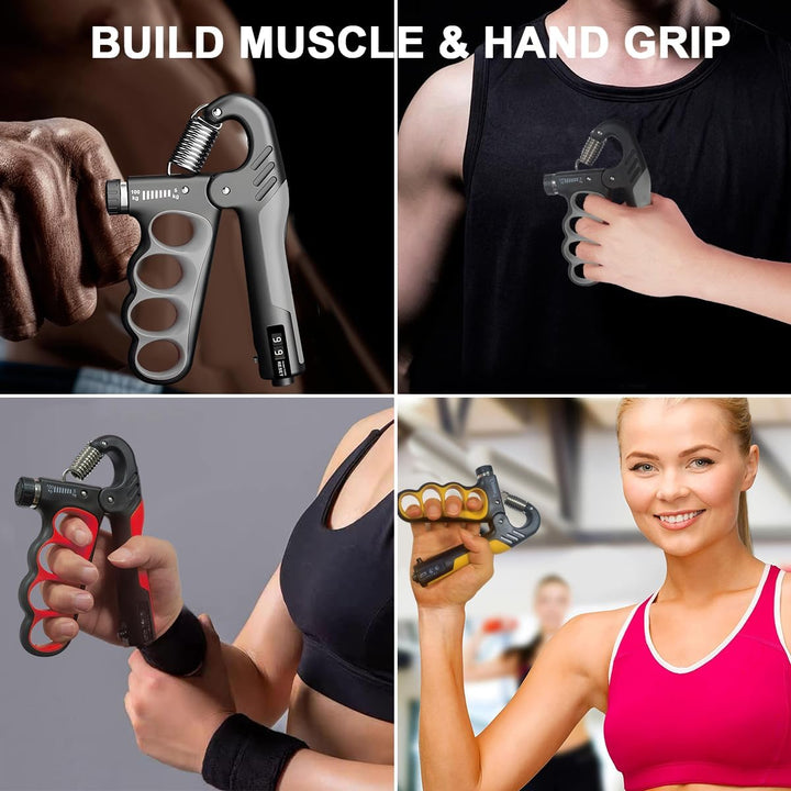 Portable grip strength trainer for forearm and hand. Perfect for home workouts & fitness.